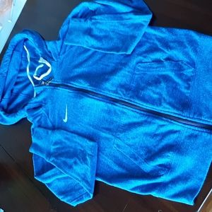 Women's zip up Nike sweat shirt.